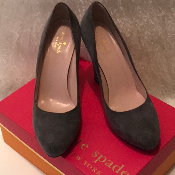 Kate Spade platform pumps in grey suede. 9.5M - Picture 5 of 8